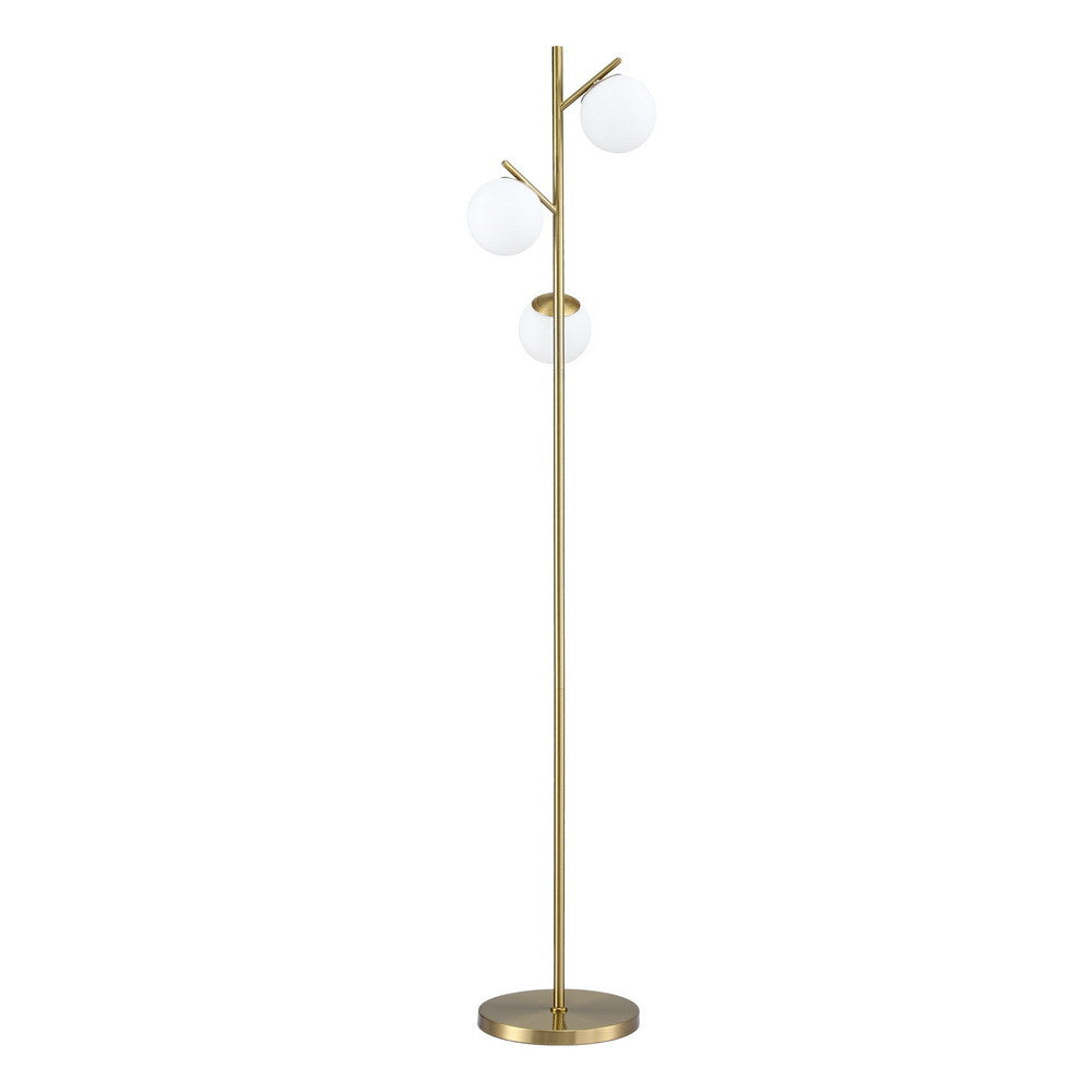 3-Light Tree Floor Lamp 165cm - Gold