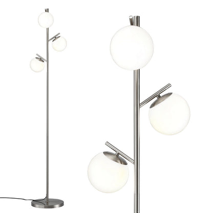 3-Light Tree Floor Lamp 165cm - Silver