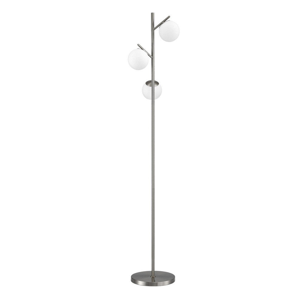 3-Light Tree Floor Lamp 165cm - Silver