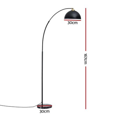 Modern Arched Floor Lamp - Black