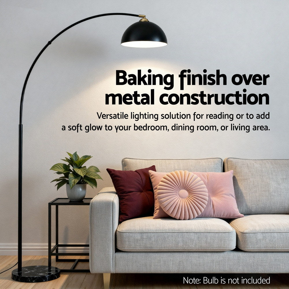 Modern Arched Floor Lamp - Black