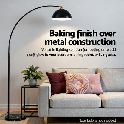 Modern Arched Floor Lamp - Black