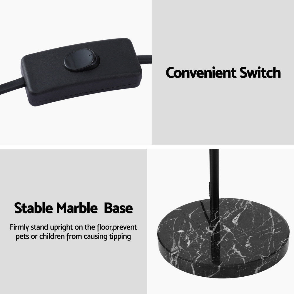 Modern Arched Floor Lamp - Black