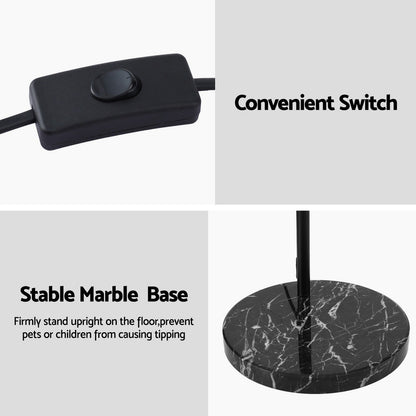 Modern Arched Floor Lamp - Black