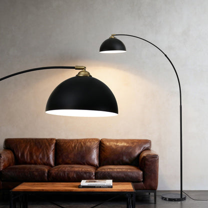 Modern Arched Floor Lamp - Black