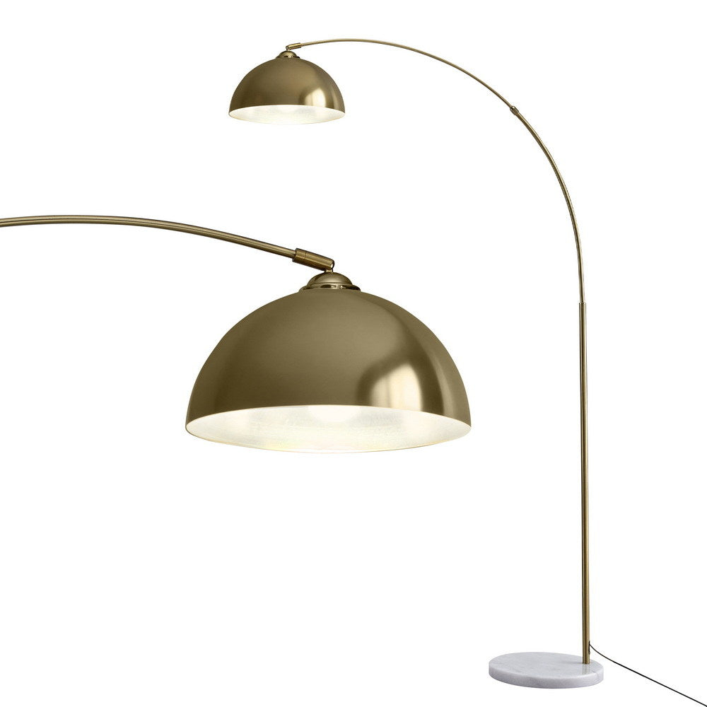 Modern Arched Floor Lamp - Gold Brass