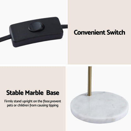 Modern Arched Floor Lamp - Gold Brass