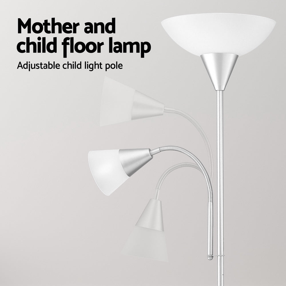 Floor Lamp Mother and Child - Silver