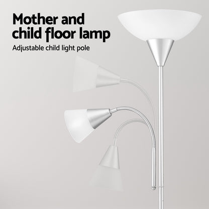 Floor Lamp Mother and Child - Silver