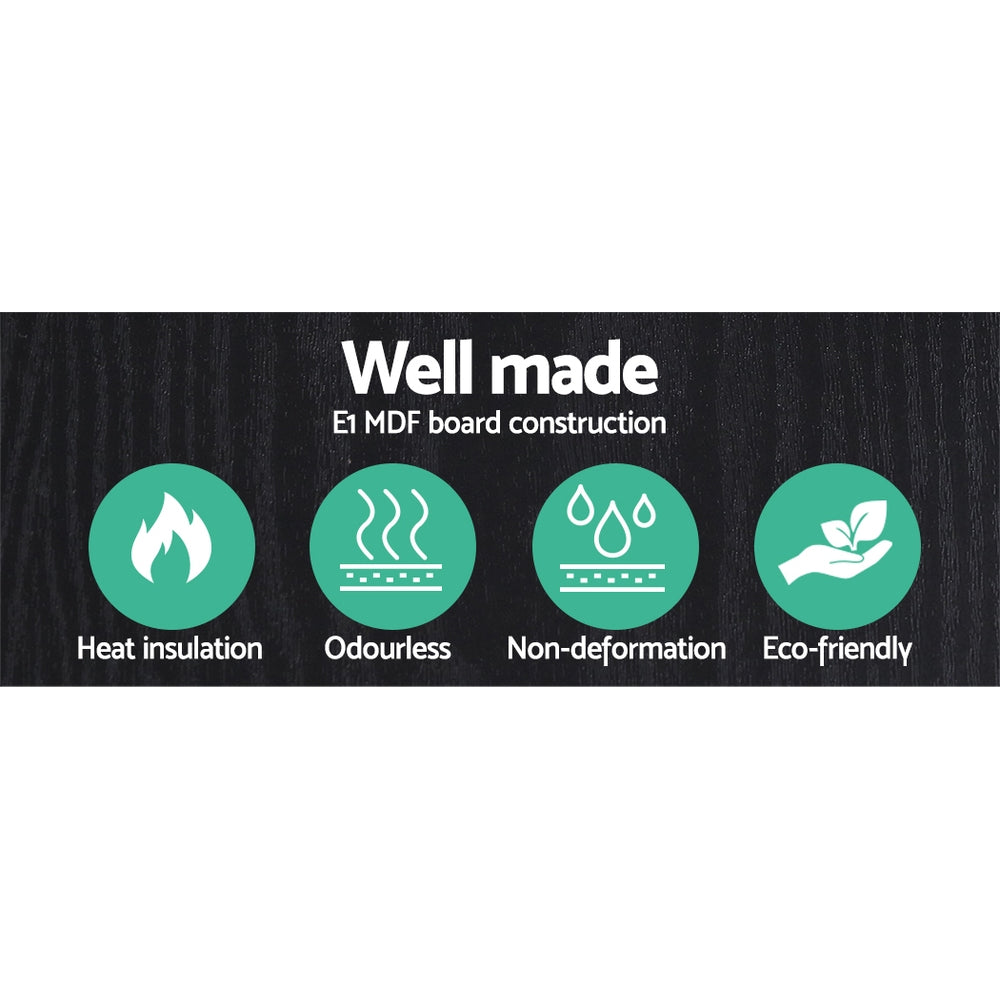 Shelf Floor Lamp 3 Tier LED Light Stand - Pattern Black