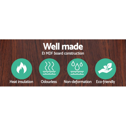 Shelf Floor Lamp 3 Tier LED Light Stand - Pattern Brown