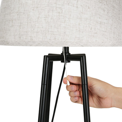 2 Tier Shelf Floor Lamp LED Light Stand - Black