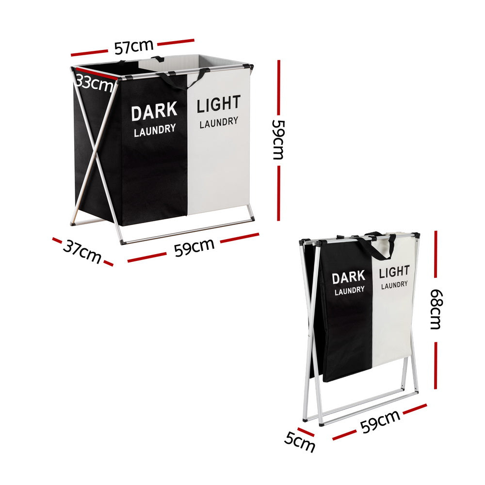 Sectional Laundry Basket Hamper - Large