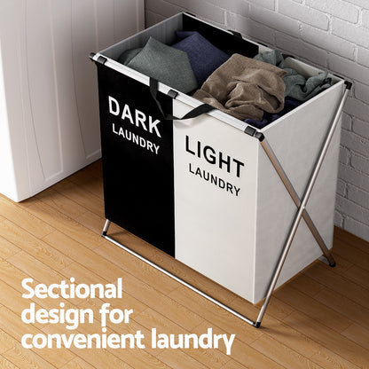 Sectional Laundry Basket Hamper - Large