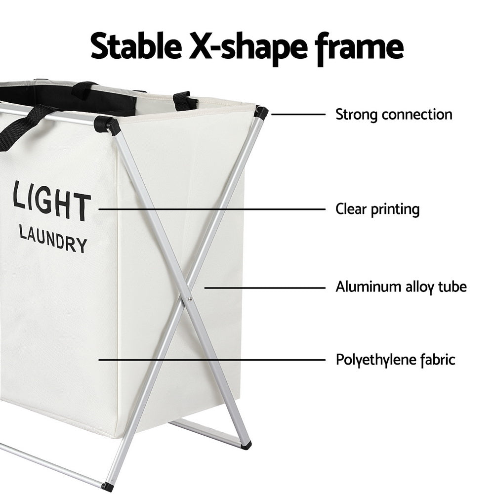 Sectional Laundry Basket Hamper - Large