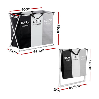 Sectional Laundry Basket Hamper - Large