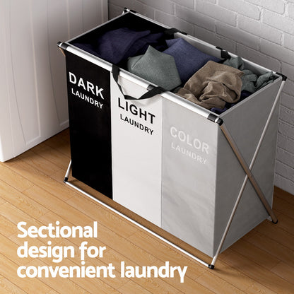 Sectional Laundry Basket Hamper - Large