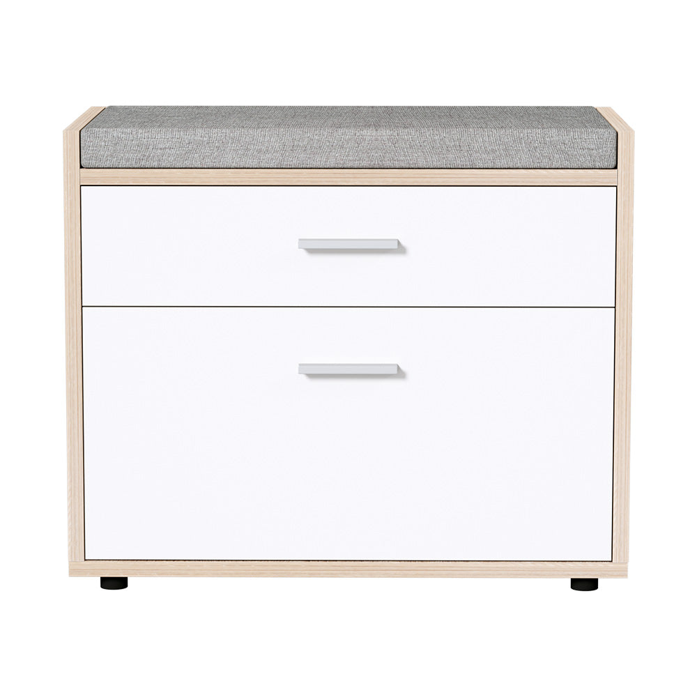 Niva Shoe Rack Cabinet Bench 8 Pairs - White