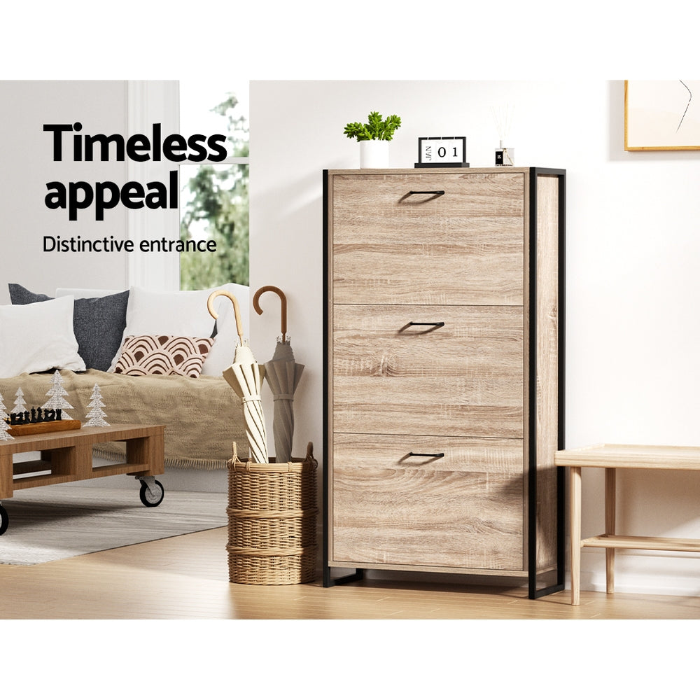 Tim Shoe Rack Cabinet Adjustable Shelves 24 Pairs