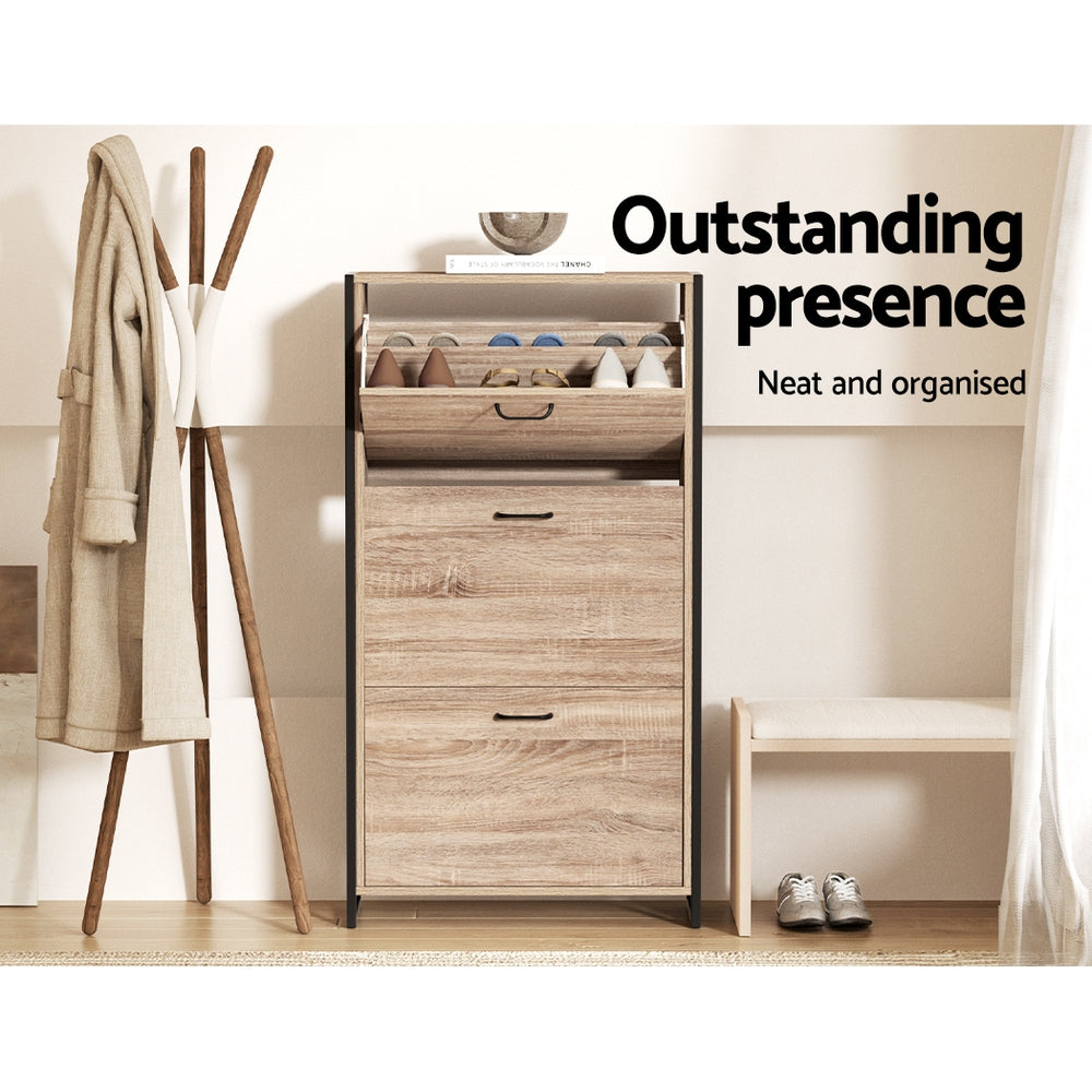 Tim Shoe Rack Cabinet Adjustable Shelves 24 Pairs