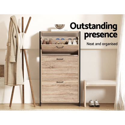 Tim Shoe Rack Cabinet Adjustable Shelves 24 Pairs