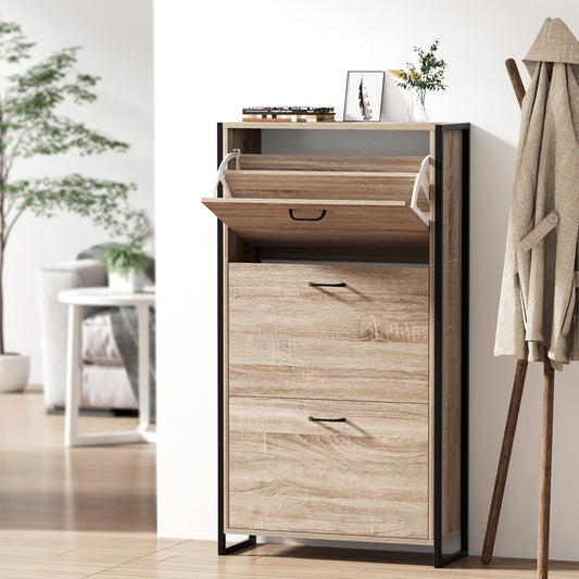 Tim Shoe Rack Cabinet Adjustable Shelves 24 Pairs