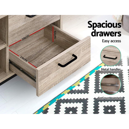 Tania TV Cabinet Entertainment Unit 132cm - Pine