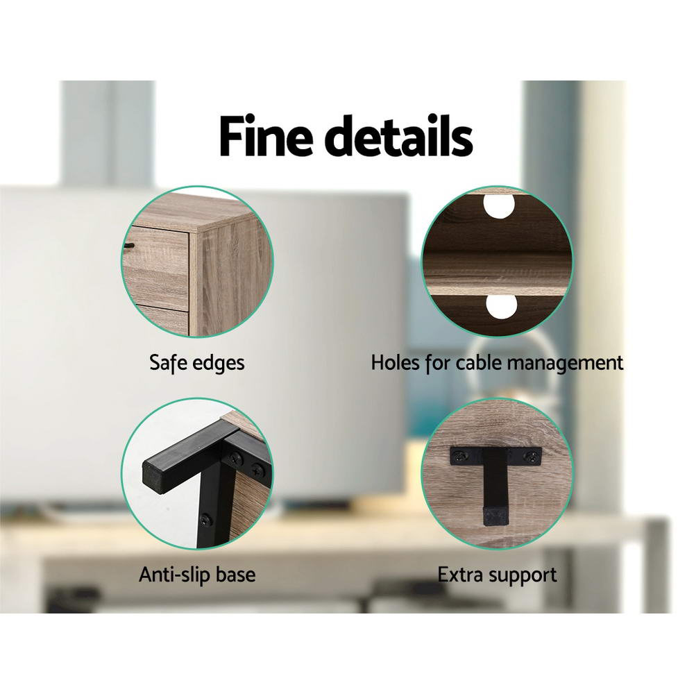 Tania TV Cabinet Entertainment Unit 132cm - Pine