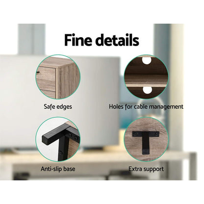 Tania TV Cabinet Entertainment Unit 132cm - Pine