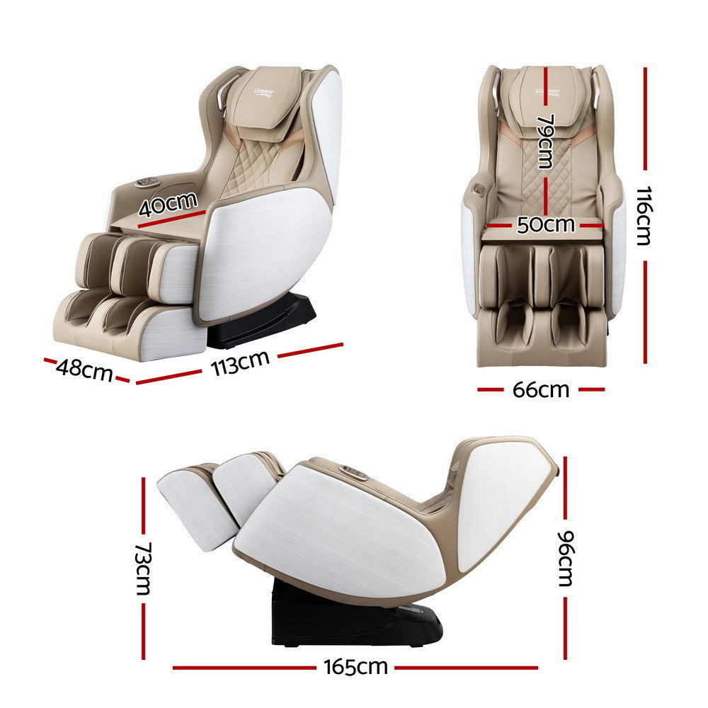 Olin Massage Chair Electric Recliner Home Massager 3D - White