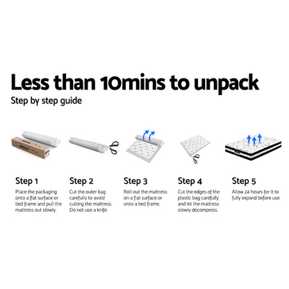 Algarve Series Euro Top Pocket Spring 34cm Mattress - Super King