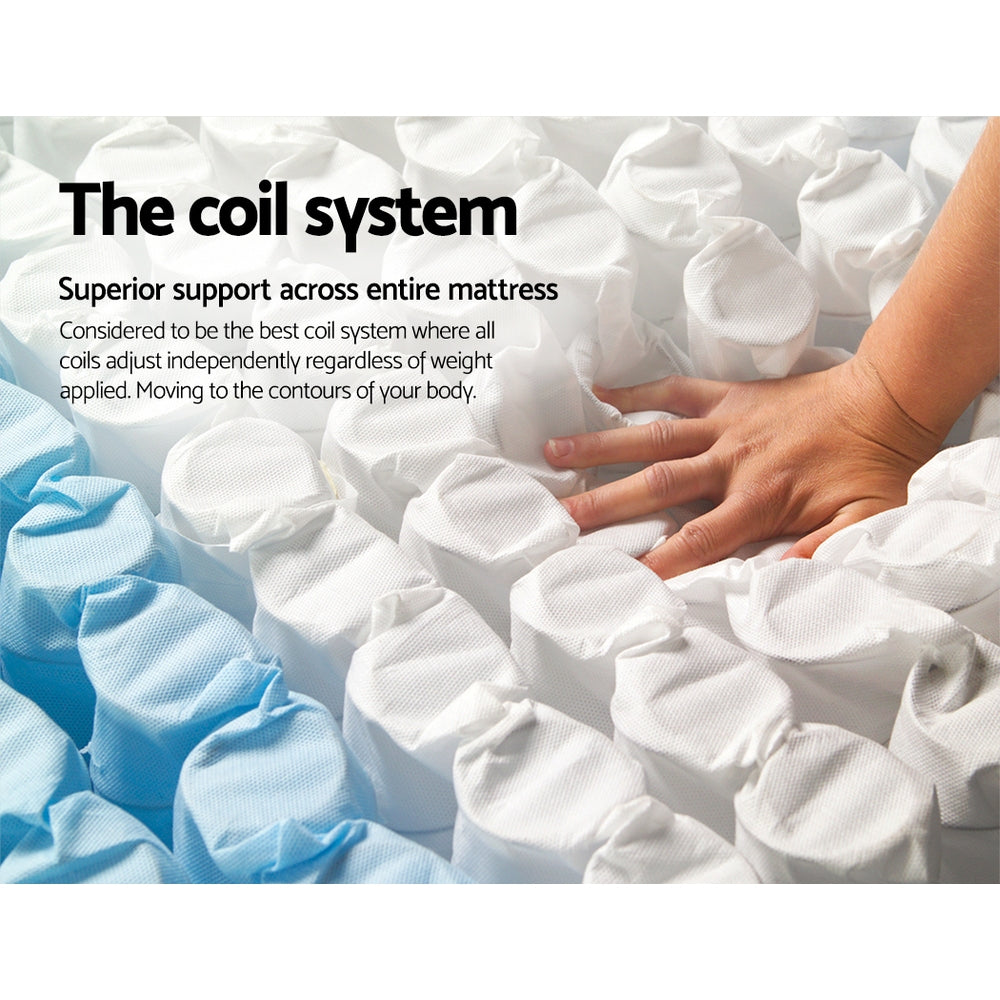 Peyton Pocket Spring Tight Top 21cm Thick Mattress - King Single