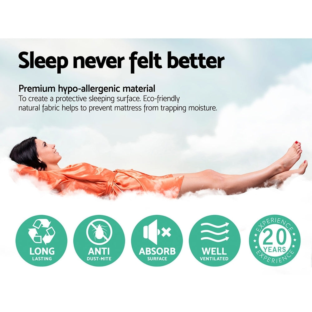 Peyton Pocket Spring Tight Top 21cm Thick Mattress - King Single