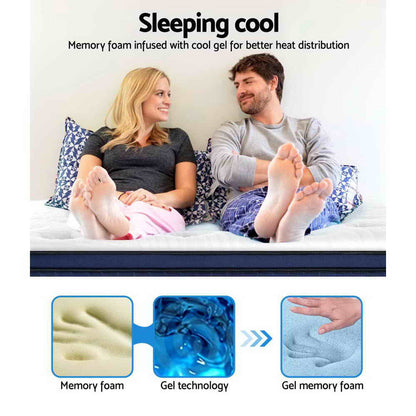 Franky Series Euro Top Cool Gel Pocket Spring Memory Foam 7 Zone - Queen