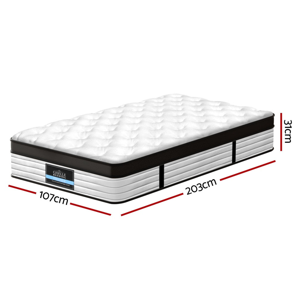Devon Series Plush Euro Top 31cm Thick Mattress - King Single