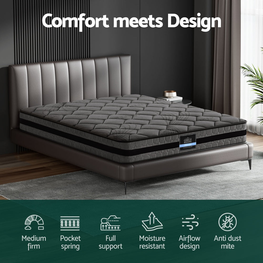 Wendell Series Pocket Spring (Medium-Firm) 22cm Thick Mattress - King