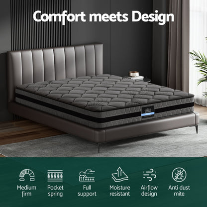 Wendell Series Pocket Spring (Medium-Firm) 22cm Thick Mattress - King