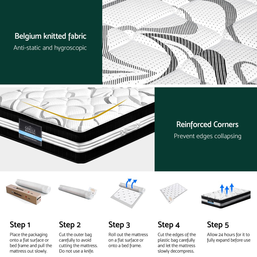 Mykonos Series (Medium-Firm) 30cm Thick Mattress - King Single