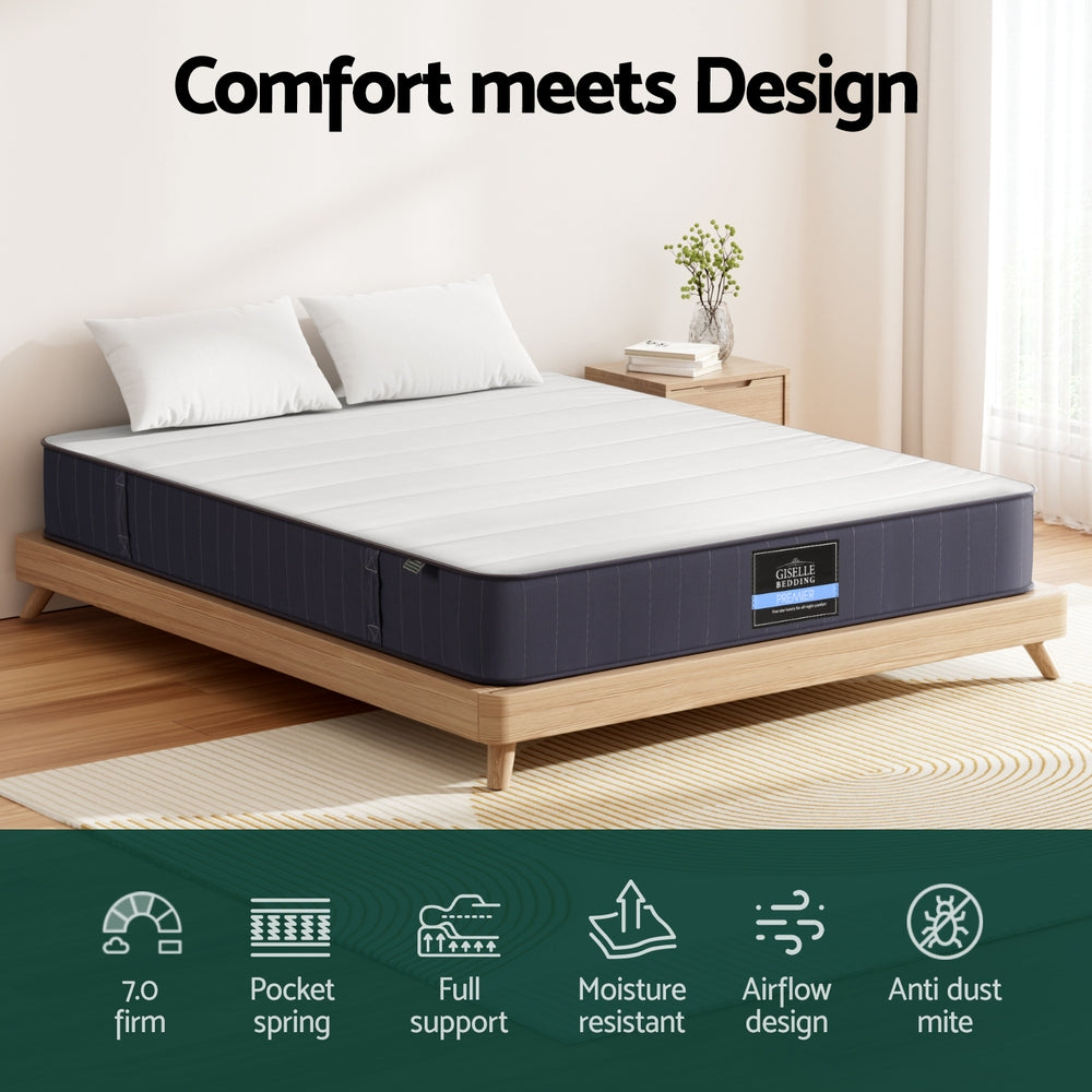 Cloud Series Tight Top Pocket Spring 20cm Thick Mattress - Queen