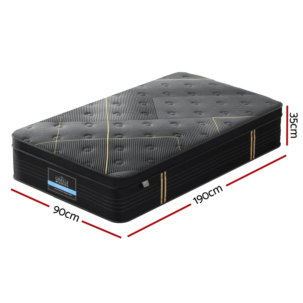 Midnight Series Bamboo Pocket (Medium-Firm) 35cm Thick Mattress - Single