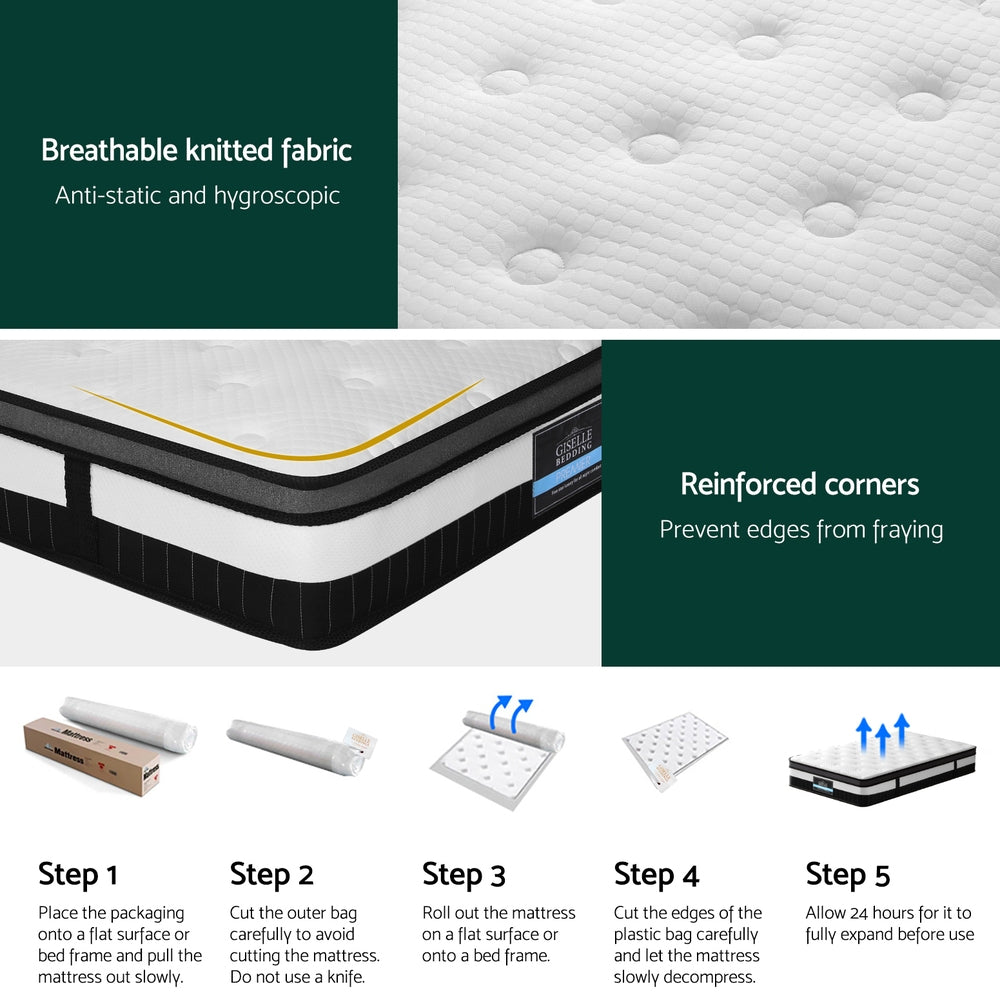 Breeze Series Euro Top 30cm Thick Mattress - King Single