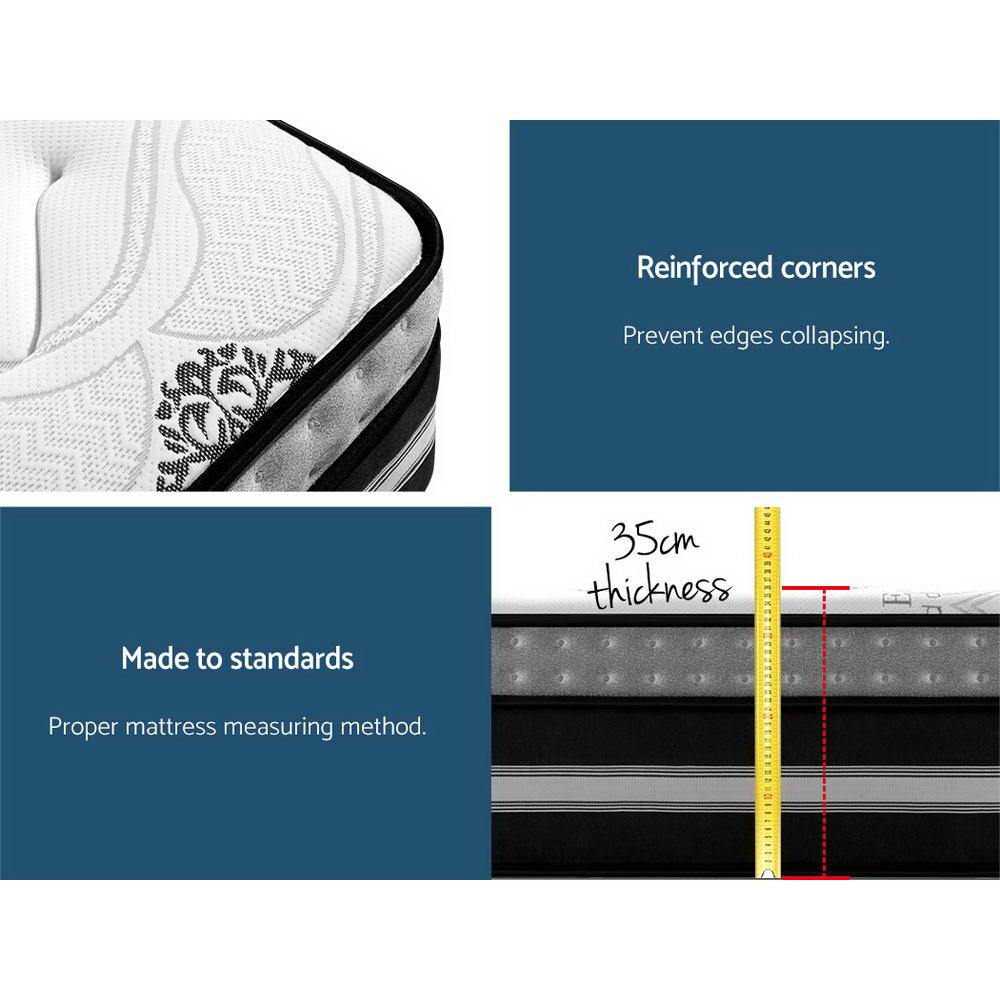 Galaxy Series Euro Top Cool Gel Memory Foam 35cm Mattress - Queen