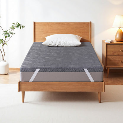 Gel Dual Layer 8cm Memory Foam Mattress Topper - King Single
