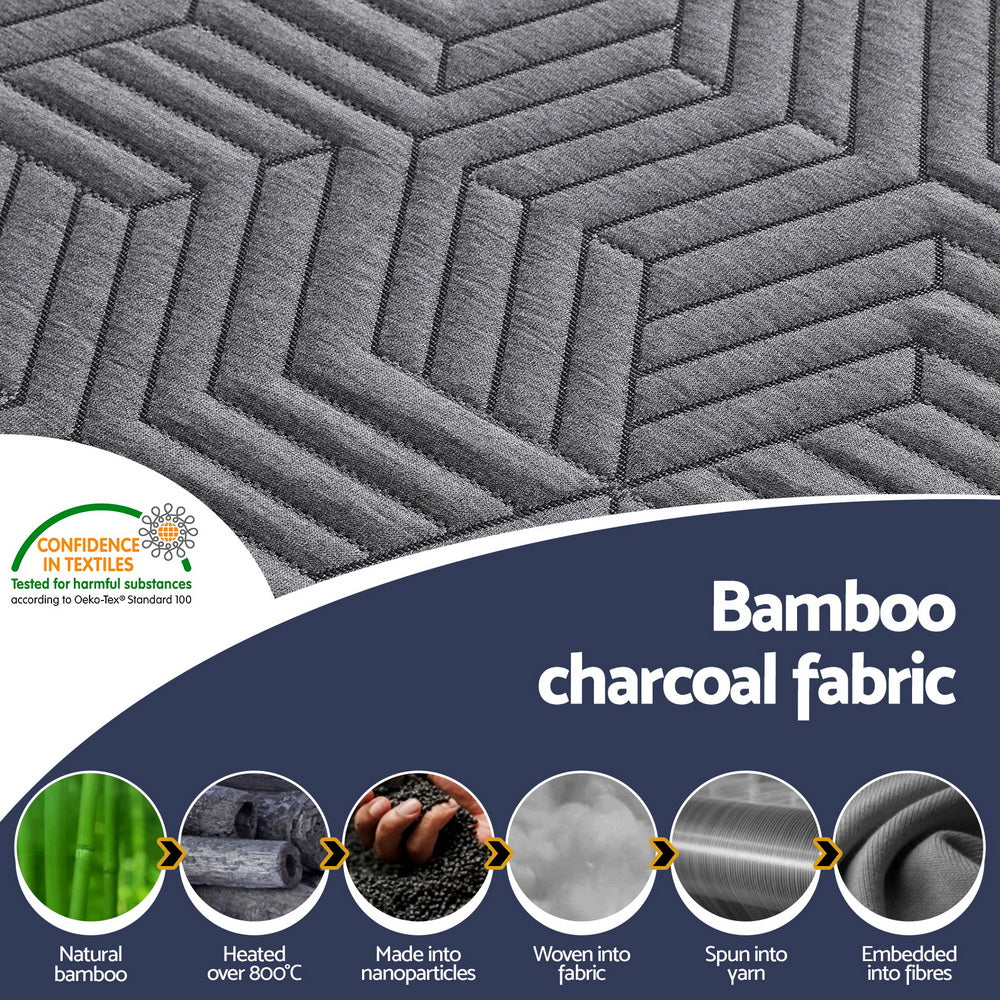 Gel Dual Layer 8cm Memory Foam Mattress Topper - Single