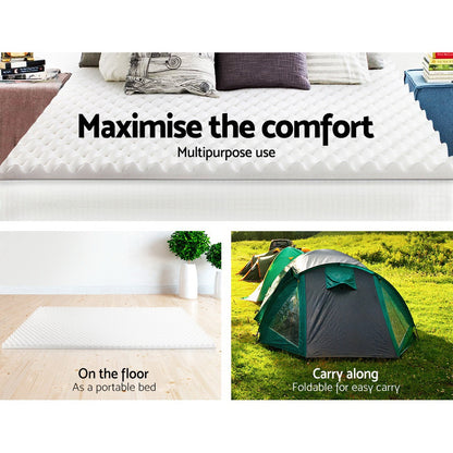 Memory Foam Mattress Topper Egg Crate 5cm - Single