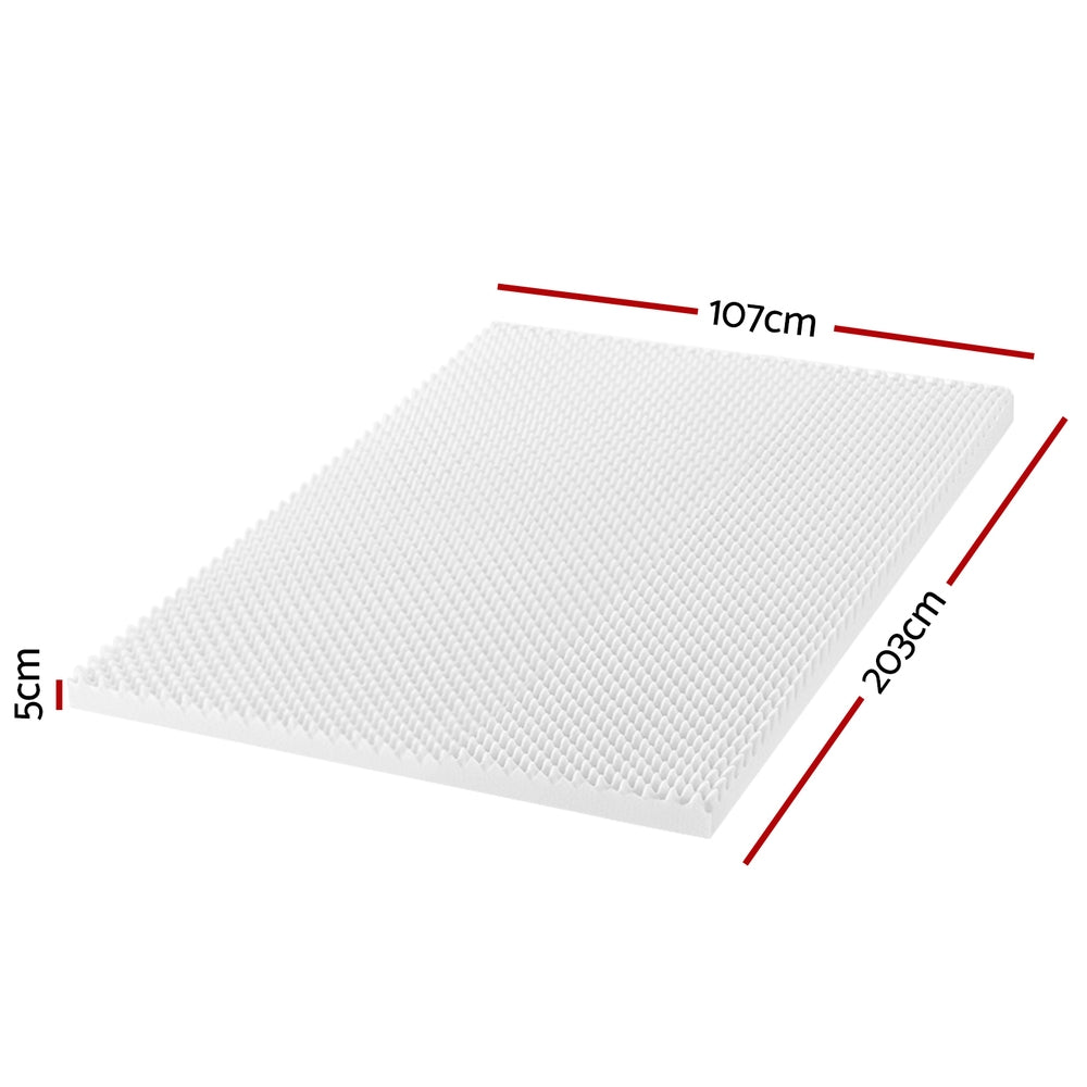 Memory Foam Mattress Topper Egg Crate 5cm - King Single