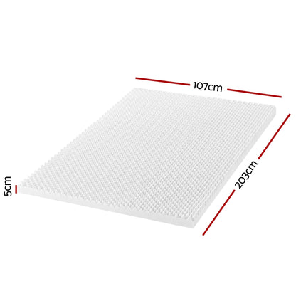 Memory Foam Mattress Topper Egg Crate 5cm - King Single