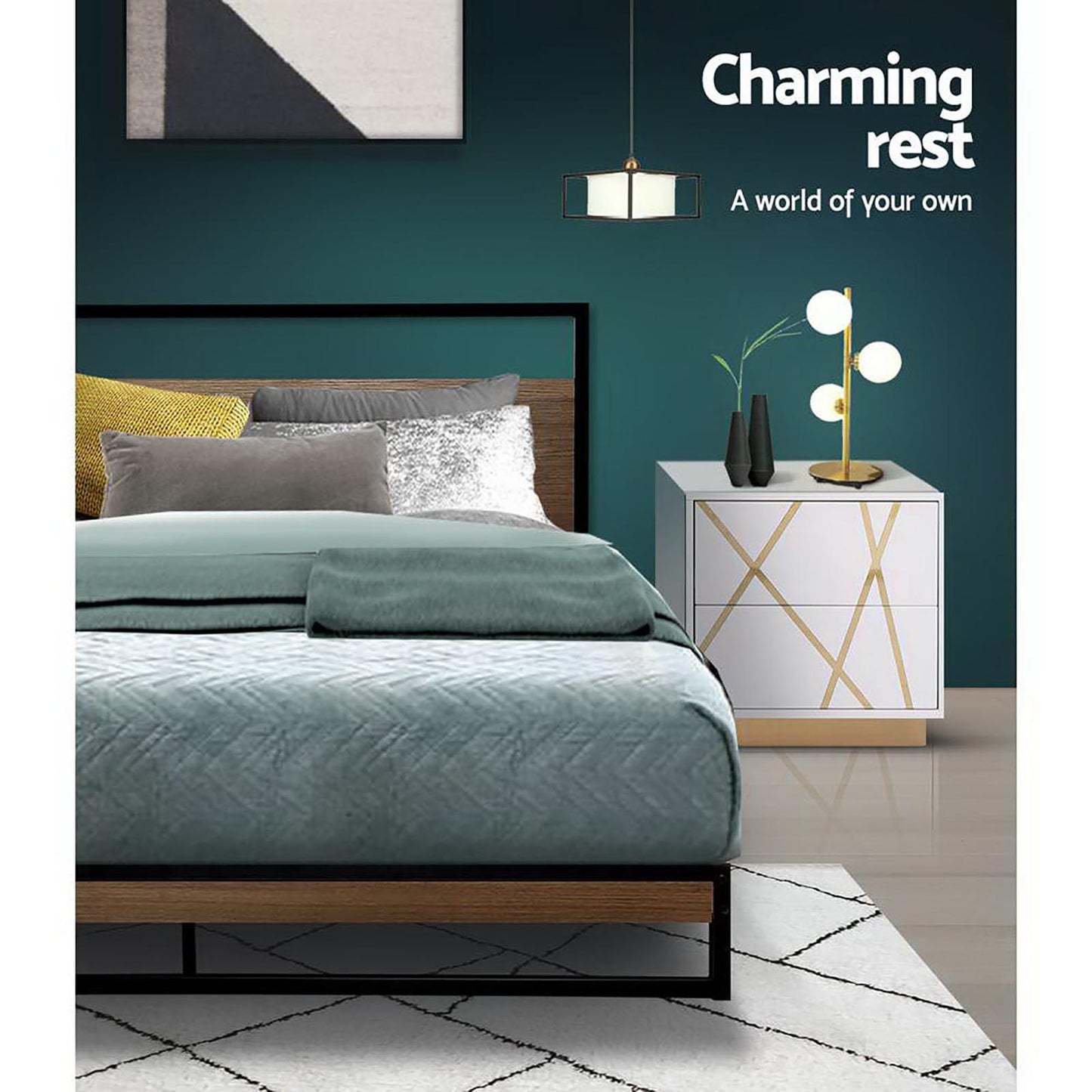 Dane Double Bed Frame - Metal