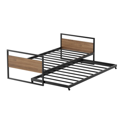 Dean Single Trundle Daybed Bed - Metal