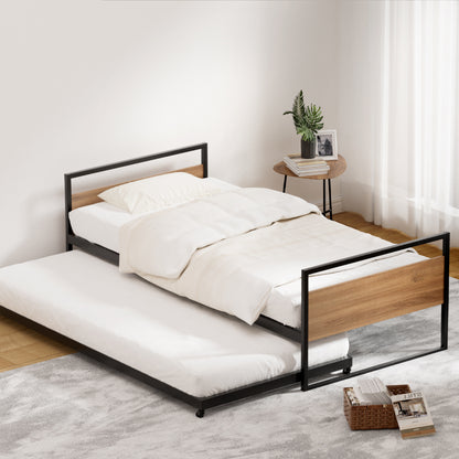 Dean Single Trundle Daybed Bed - Metal